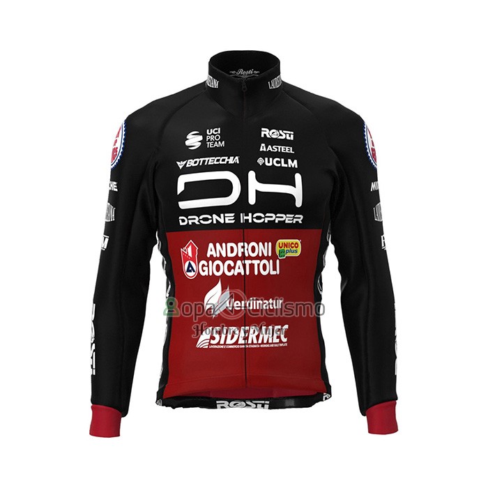 Androni Giocattoli Ropa Ciclismo Culotte Largo 2022 Hombre Mangas Largas Negro Rojo